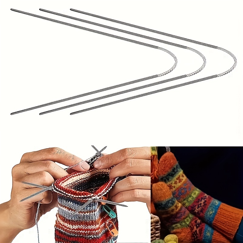 Knitting Books for Beginners Adults Double Pointed Knitting Needles Set Weave Ring Copper Fast Knitting Woven Scarves Knitting Lover, Size: One size