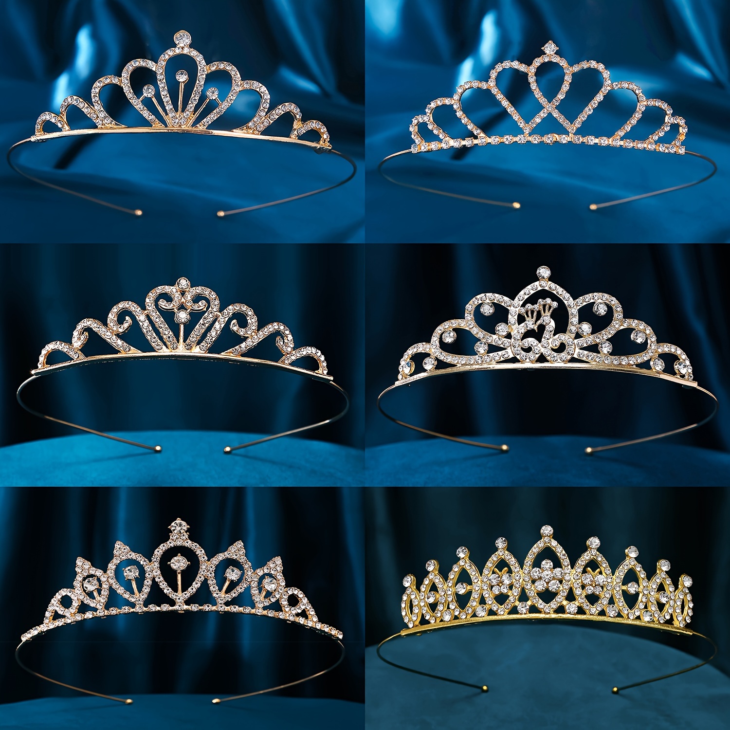Mini Tiara Crown for Newborn Baby Photo Prop Crystal Pink Girl Crowns Round