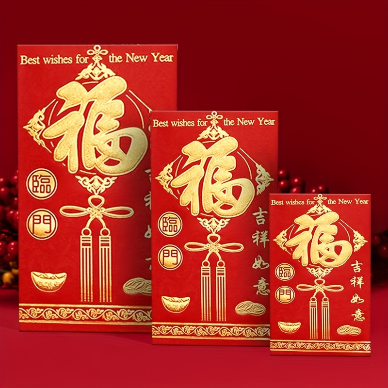 Chinese Red Envelopes Lucky Money Pockets Hollow Out Design HongBao for  Spring Festival, New Year, Christmas, Birthday, Wedding, Bussiness Occasion