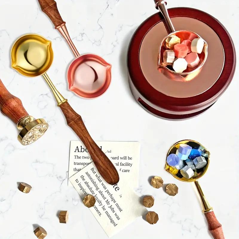 Melting Furnace Tool, Yoption Rose Wood Wax Seal Warmer With Melting Spoon  Kit Wax Sticks Beads Melting 