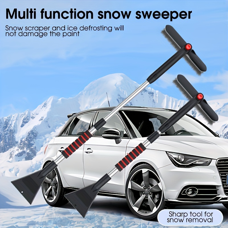 3-in-1 Snow Brush and Ice Scraper Extendable, Ice Snow Scraper with  Rotatable Snow Brush Snow Broom, Car Windshield Snow Remover, Winter No  Scratch Removal Tool for Cars, Trucks, SUVs (Blue) 