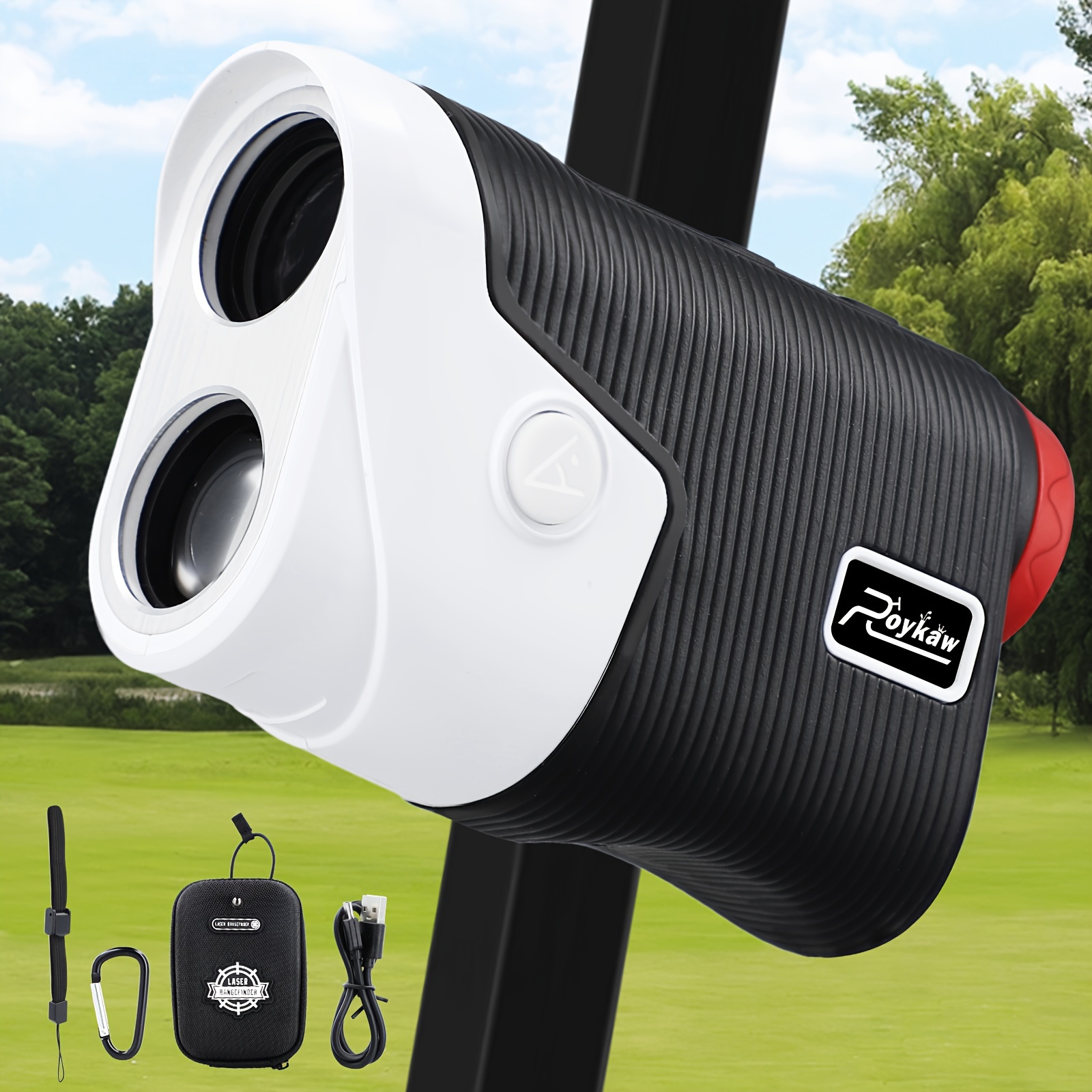 Hawkray - Telémetro láser de golf de 700 yardas con pendiente, telémetro  láser de golf recargable por USB con adquisición de bandera, interruptor de