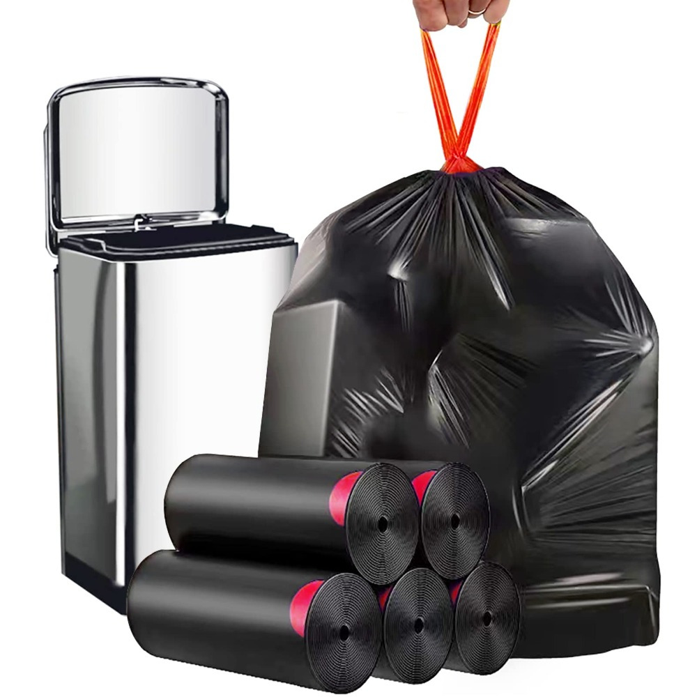 45 Gallon Contractor Trash Bags 3 MIL 25PCS Large Black Heavy Duty Garbage  Bags