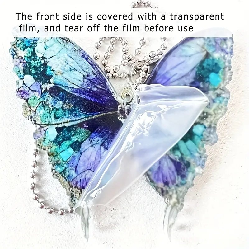 Glass Crystal Butterfly Pendant Summer Insect Pendant - Temu