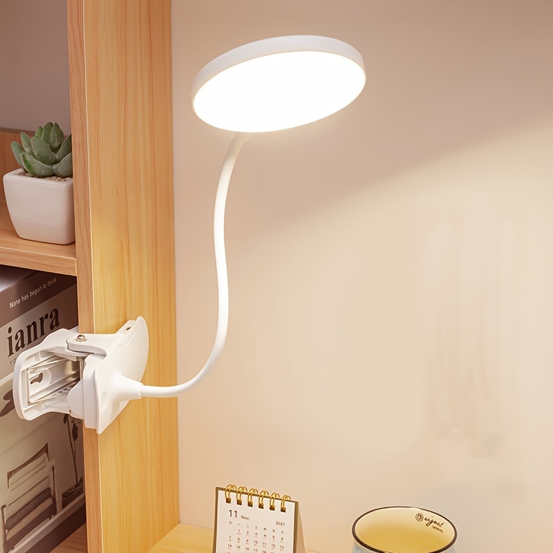 Lámpara de mesa LED, portátil, flexible, con cuello de cisne flexible, para  escritorio, dormitorio, estudio, oficina, dormitorio, USB y 3 pilas AA, no