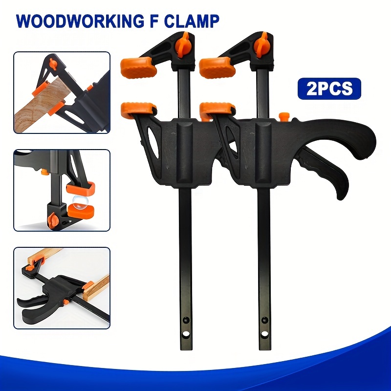 6pcs 6 8 4 2 Woodworking Clamps Set Spreader Bar Clamp F Clamp With 4 2 A  Type Spring Clamps Spring Clamps For Woodworking, Free Shipping On Items  Shipped From Temu