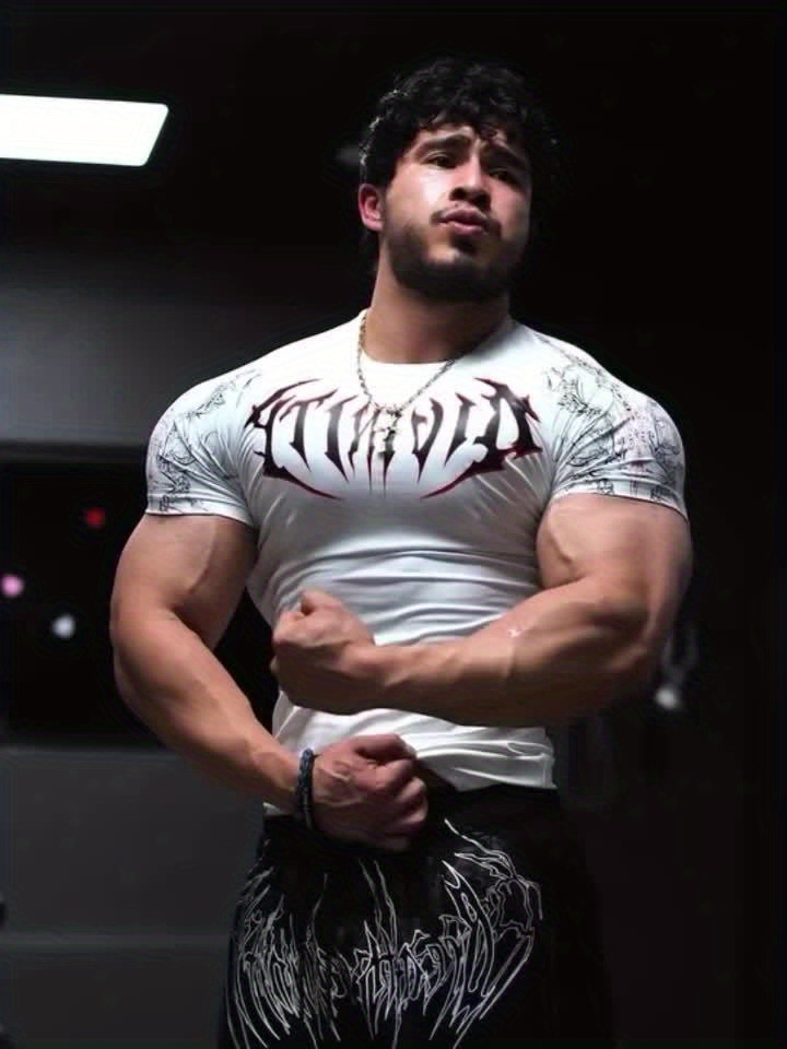 unisex compression t shirt gothic style bionic muscle - Temu Germany