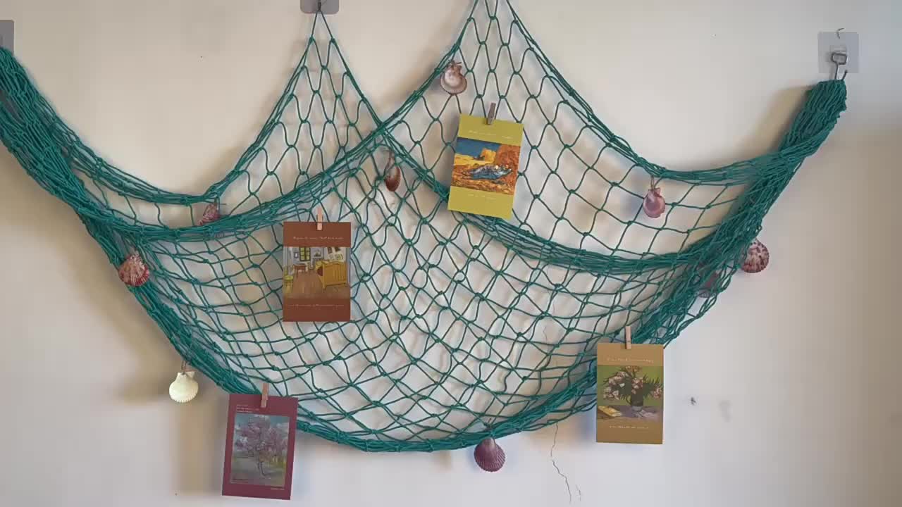Decorative Fish Net Nautical Fishing Net Decor Party - Temu