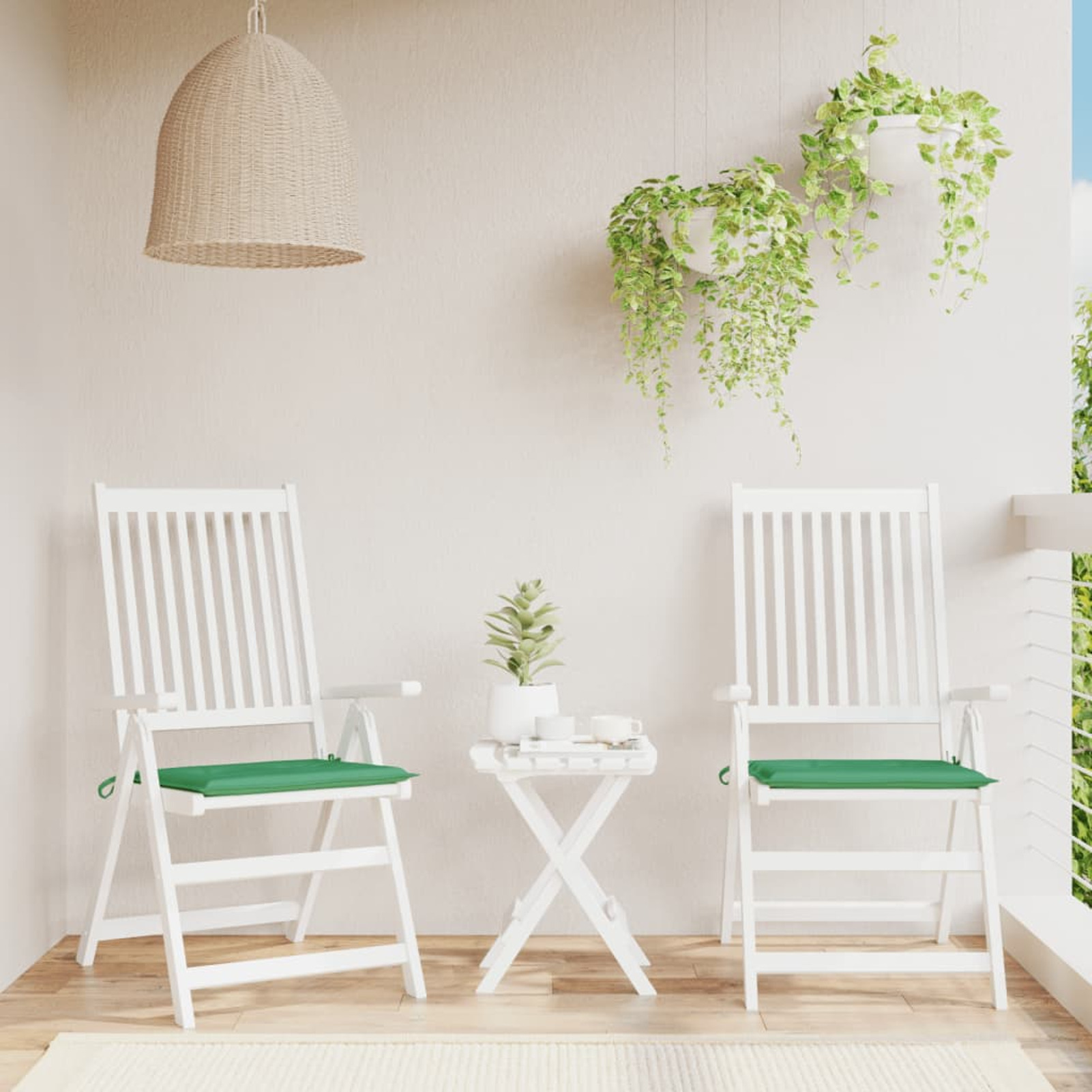 Image of Garden Chair Cushion, Seat Pad For Outdoor And Indoor Use, 2 Sets Of Ropes Included, 2pcs Set Oxford Fabric (50 X 50 X 3cm)