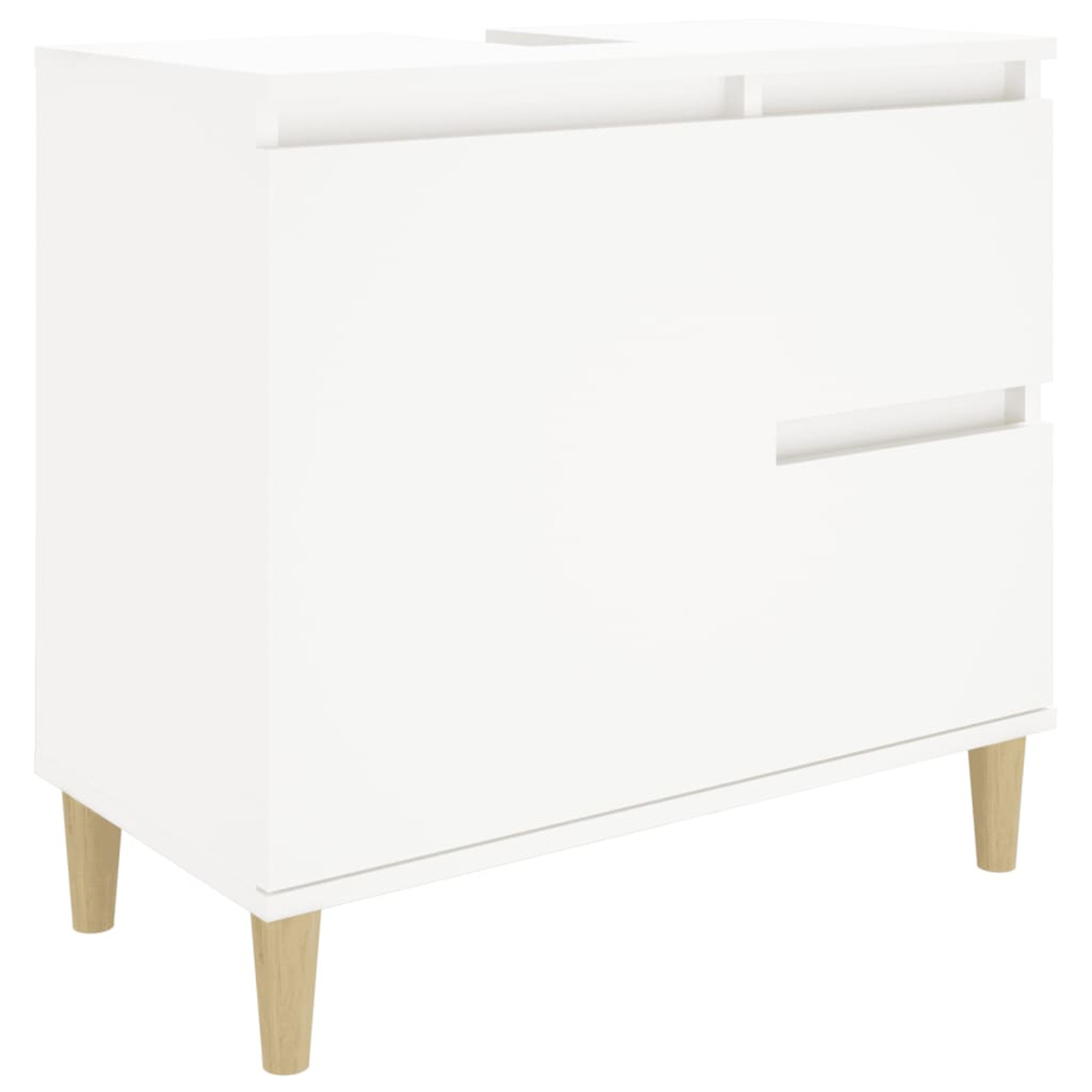 

Bathroom Cabinet White 65x33x60 Cm Wood