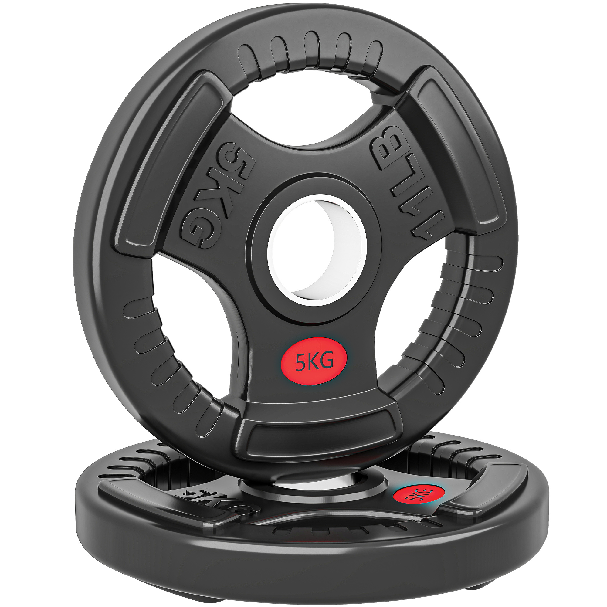 Dumbbell Set with Olympic Weight Plates 2x5kg Steel Core