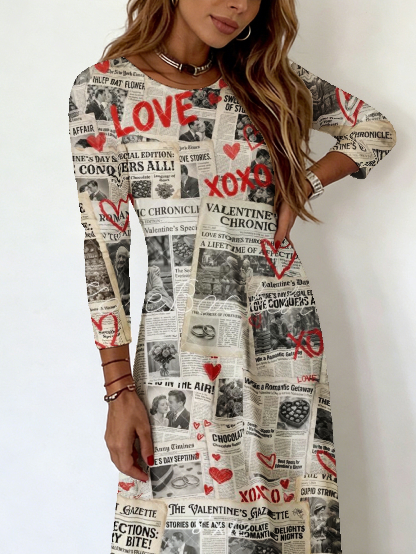 green emerald velvet dress Extra Extra Newspaper Print Mini Dress