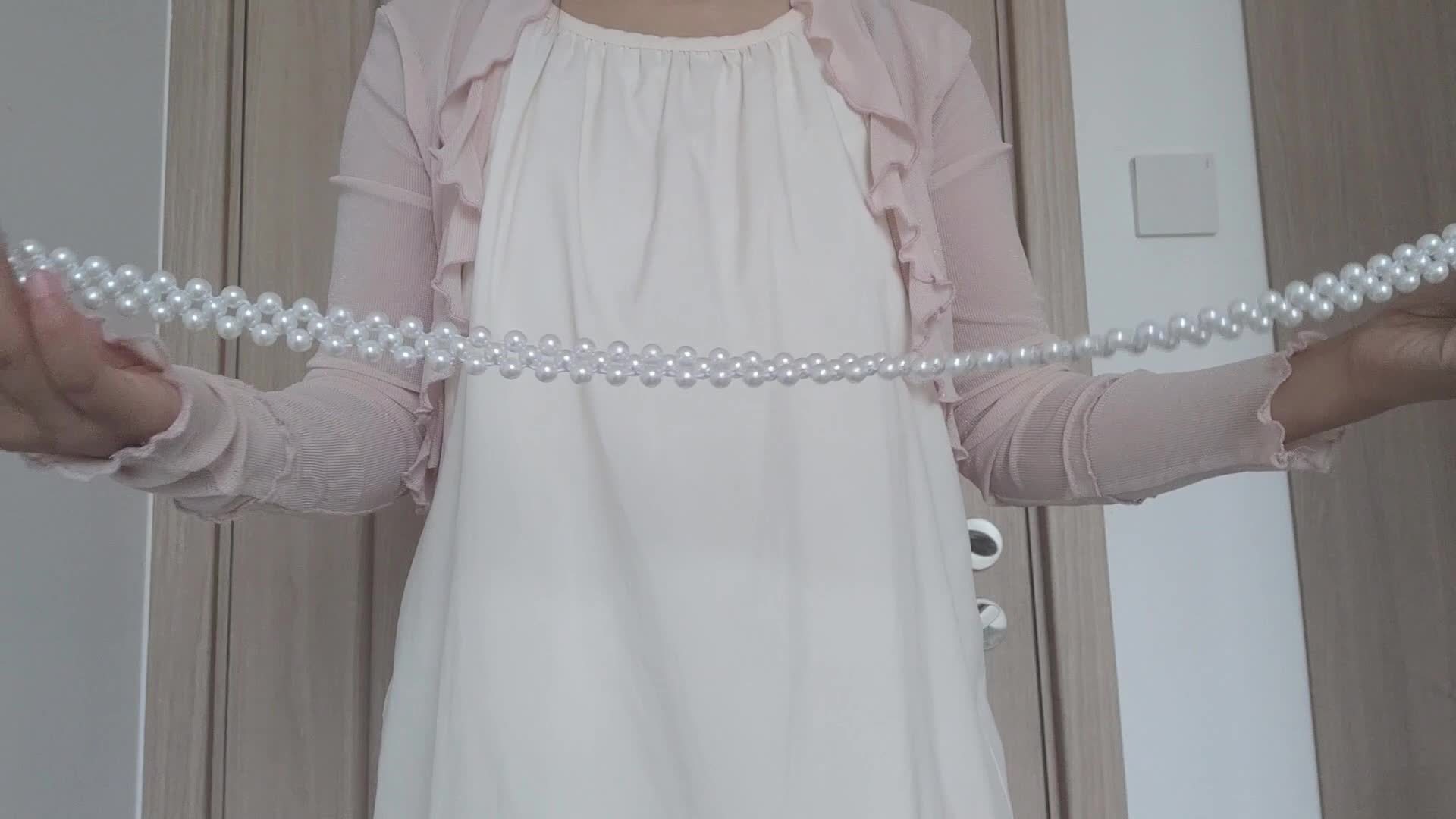 Crystal Pearl Waist Belt For Women Elegant Elastic Buckle With Chain For  Baby Shower Dresses And Special Occasions From Swkfactory_store, $1.9
