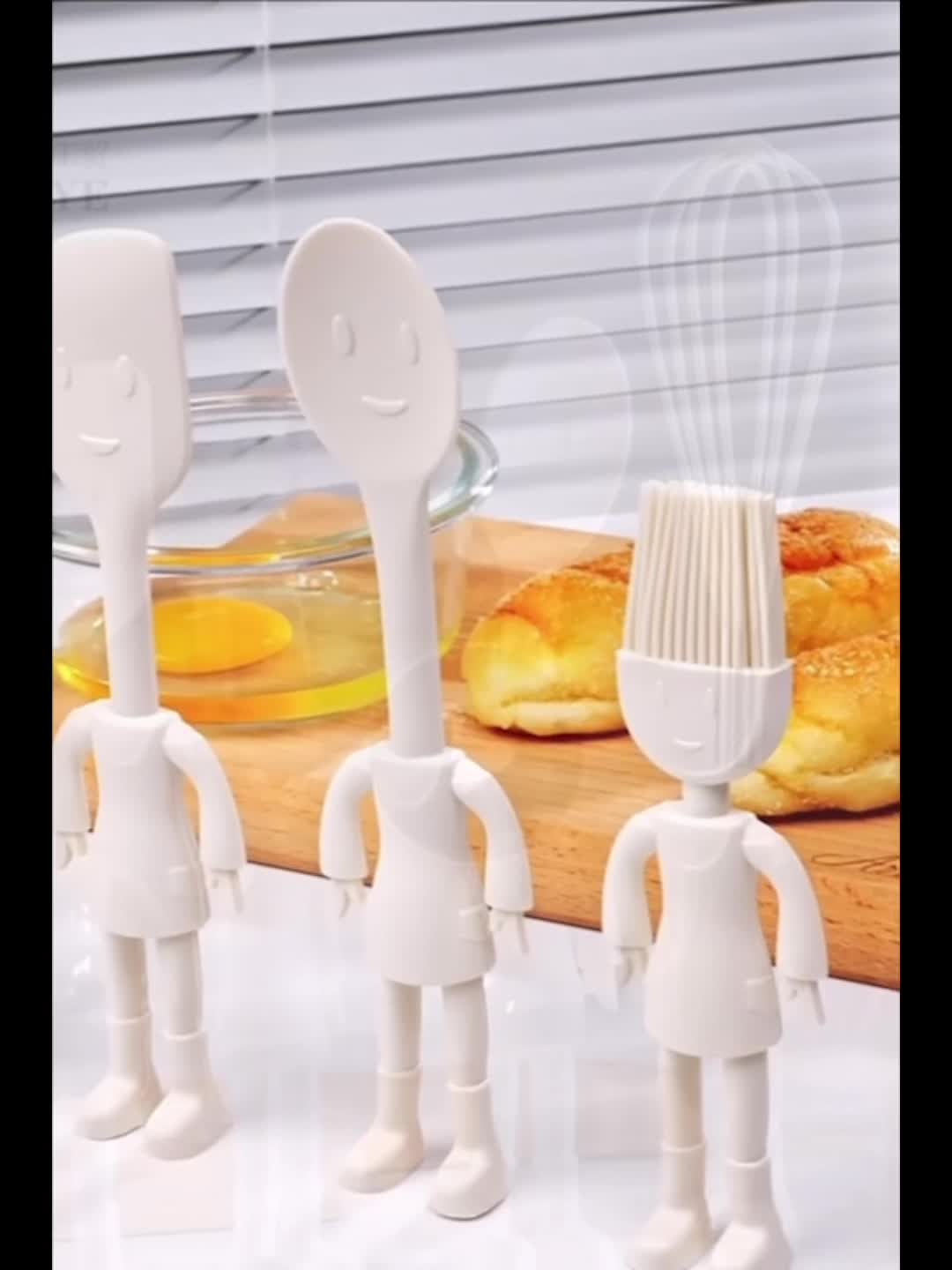 Humanoid Silicone Baking Gadgets Creative Cartoon Baking Silicone Scraper  Children's Silicone Kitchenware Set