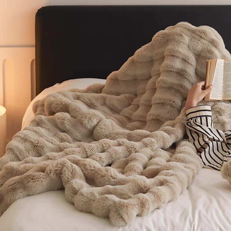 Sheepskin blanket for online bed