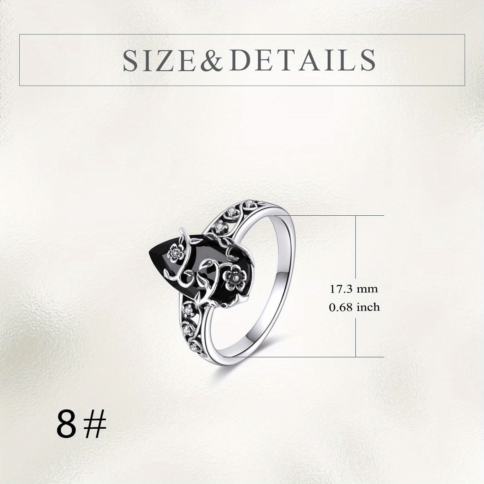 Vintage Flower Ring Sterling Silver Ring