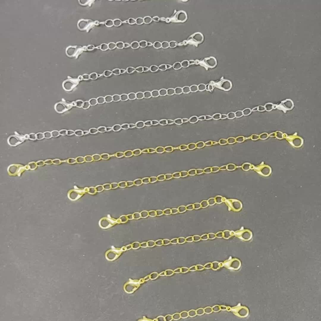 10pcs Necklace Extender Chain, Double Lobster Clasp Jewelry Extension  Chain, Metallic Bracelet String