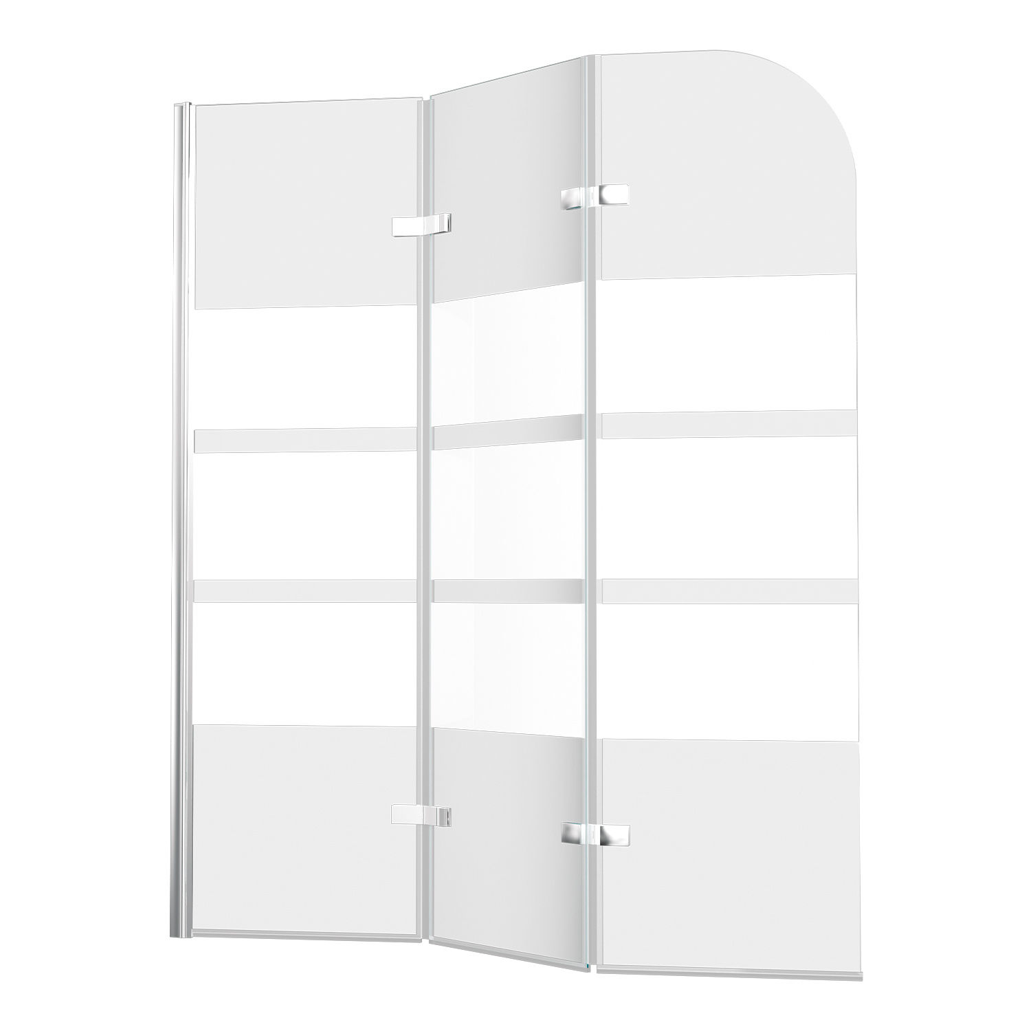 Image of Esgs Foldable Swivel Bathtub Shower Screen - 180° Rotating Glass Enclosure, 6mm Thick Toughened Safety Glass, Adjustable Width (100x140cm/120x140cm), Space- Design For Bathrooms & Showers