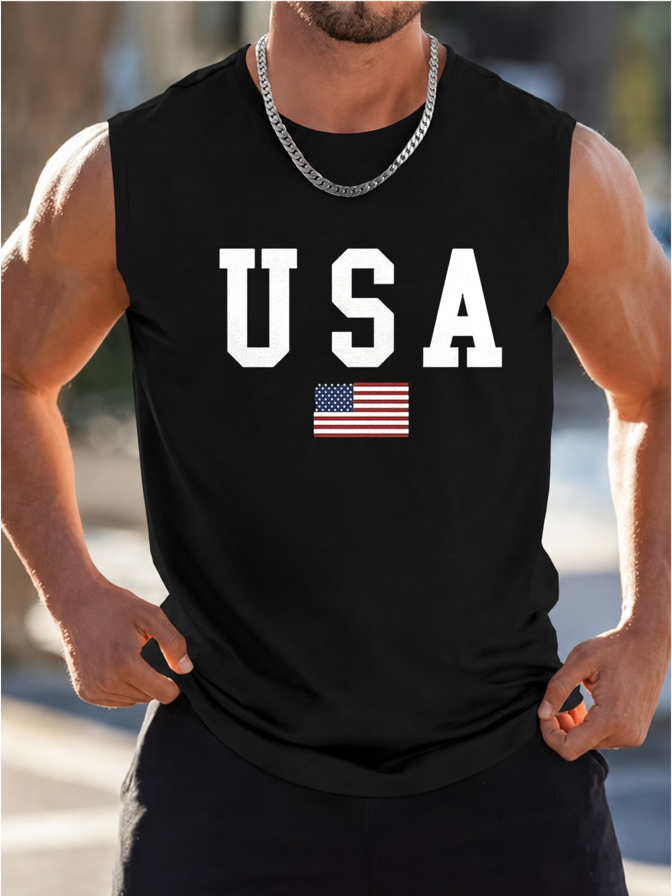 muscle tees sold on Temu United States