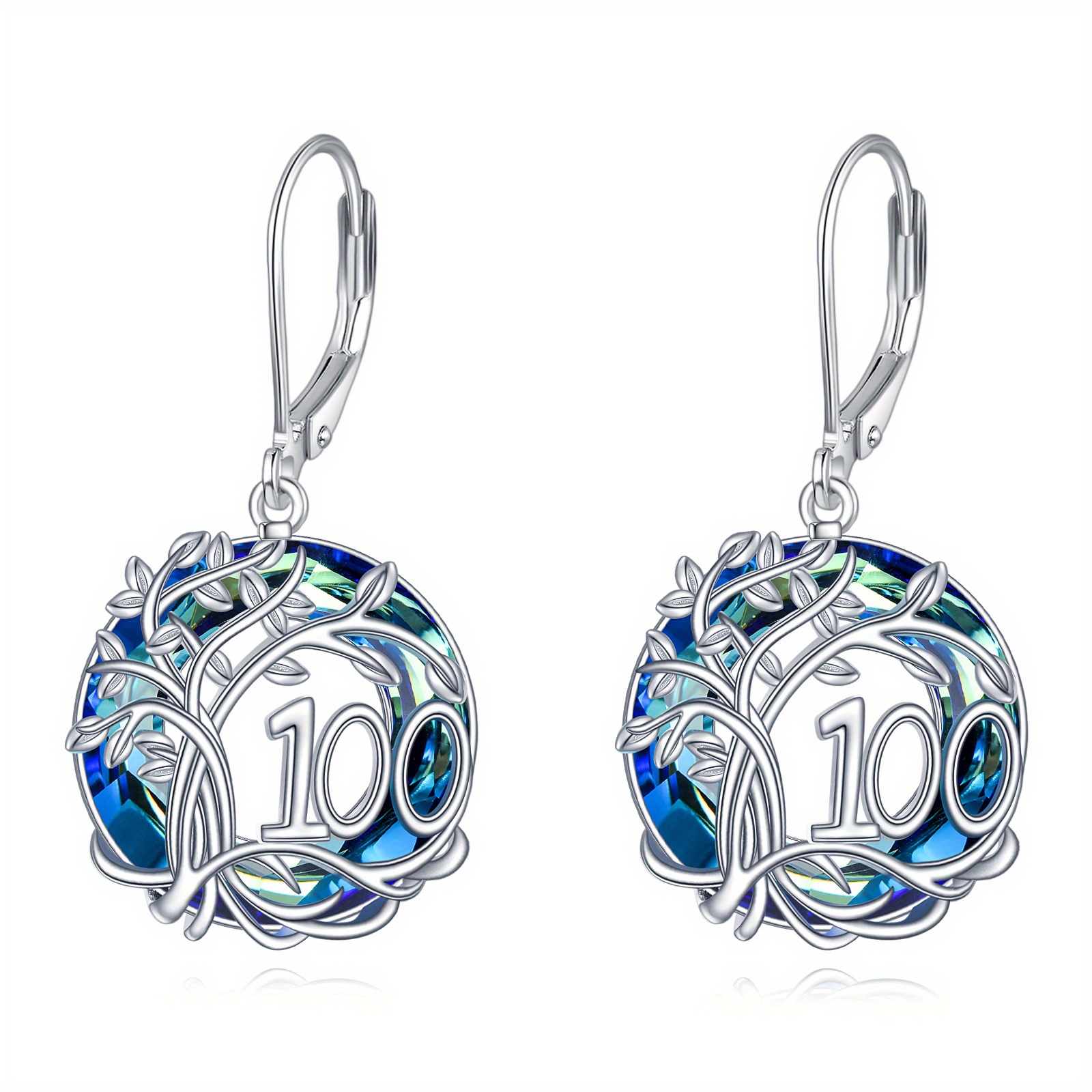 925 Sterling Silver Tree of Life Dangle Earrings, Memorial Gift