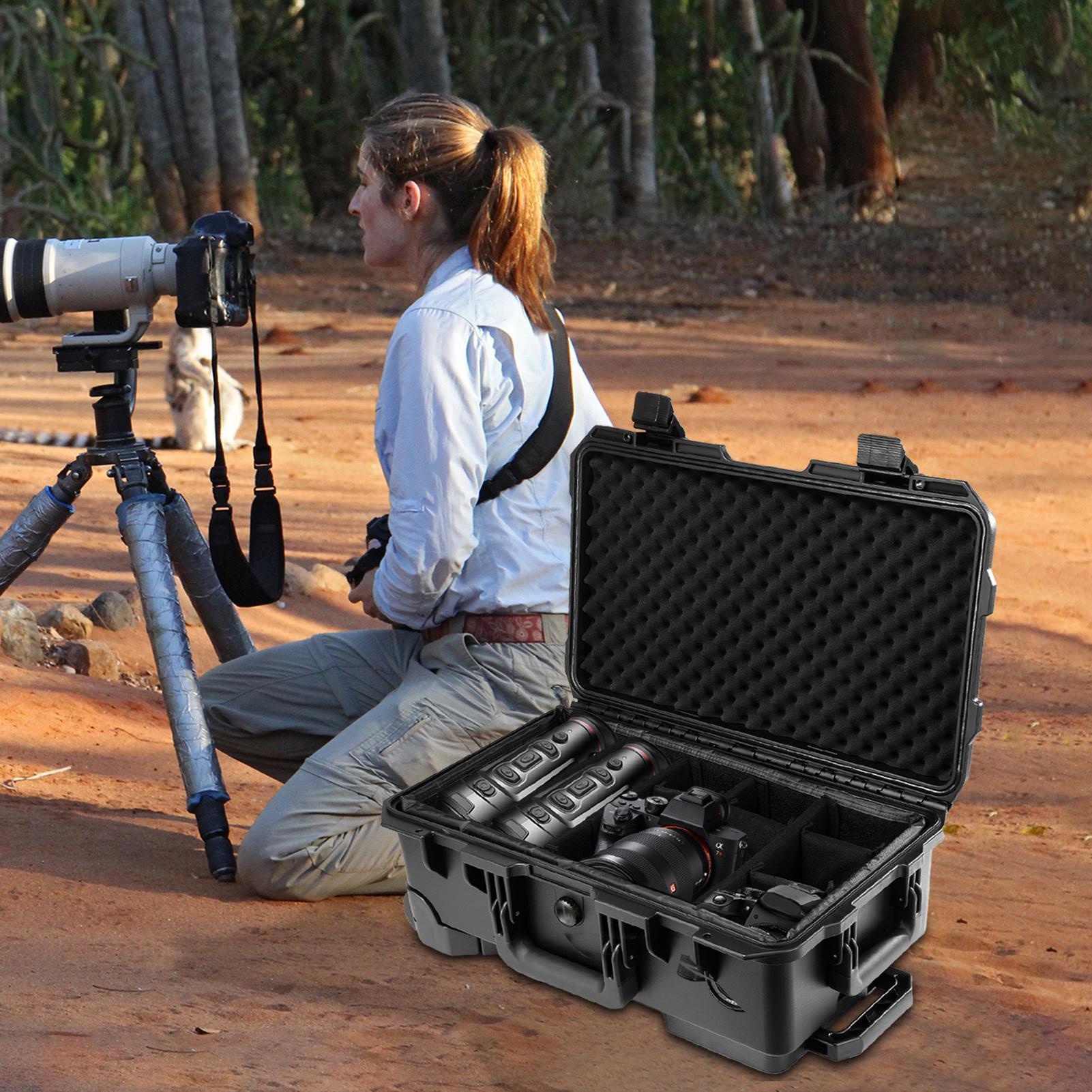 TEMU Camera Suitcase - Luggage Case Toolbox Carrying Wheeled Suitcase - Photo Studio Equipment Trolley Case Hard Rolling Camera Case For Umbrella