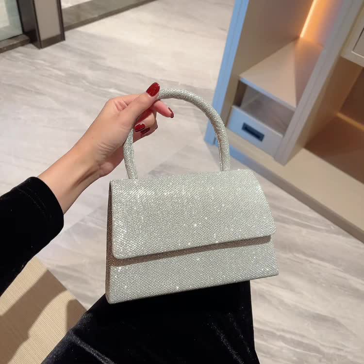 Glitter Versatile Shoulder Bag Flap Magnet Elegant Stylish - Temu