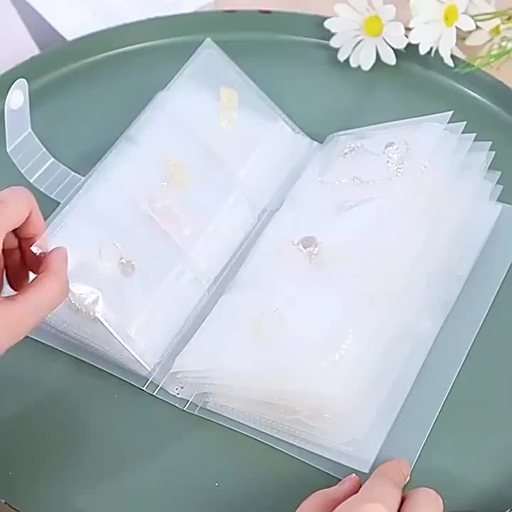 Transparent Jewelry Storage Book Foldable With Pockets - Temu Australia