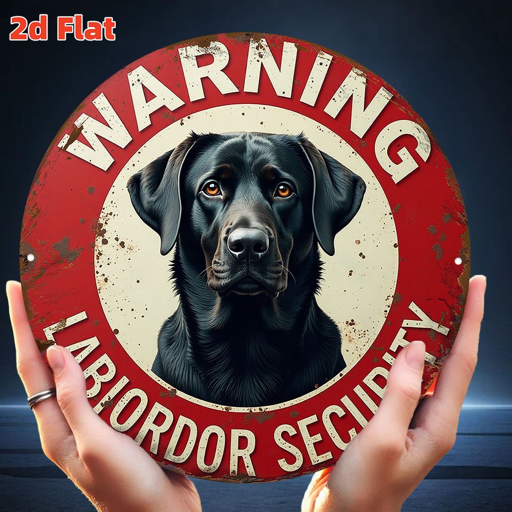 TEMU 2d Flat, [2d Flat] 1pc Retro Wall Decoration Security Warning Sign Iron Decorative Painting Hanging Plaque Ideal For Kitchen, Dining Room, Bar,