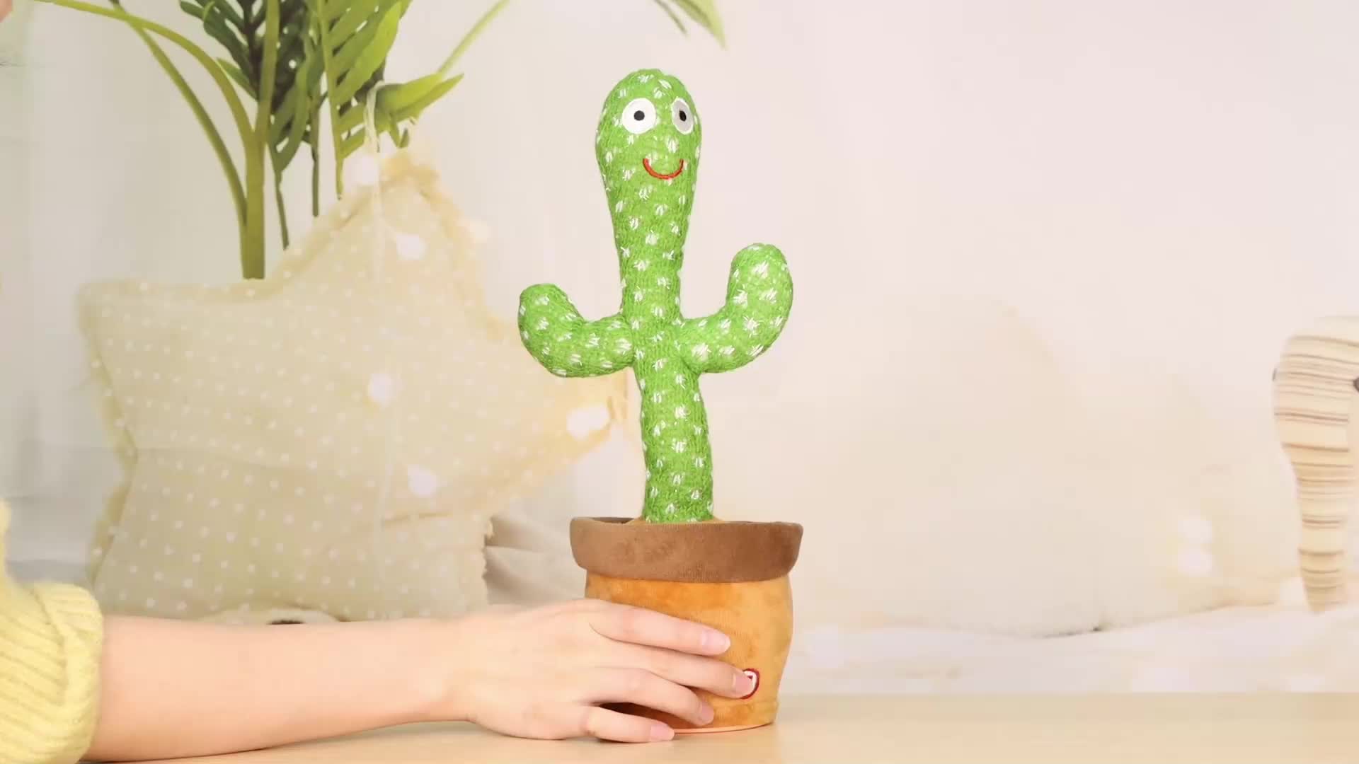 Juguete Cactus Parlante, Juguete Bebé Cactus Bailarín Luces