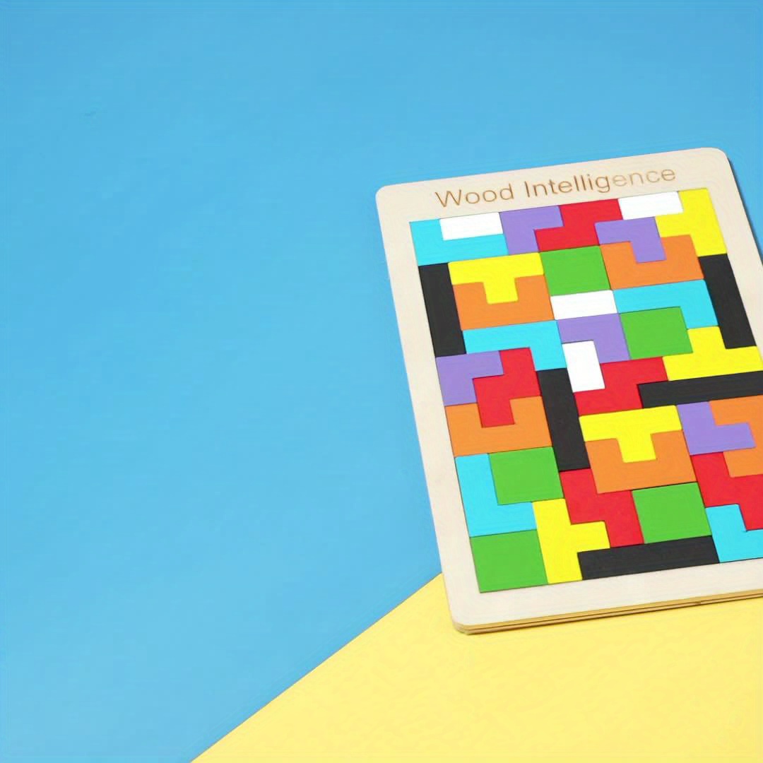 Colorful Wooden Puzzle, STEM Educational Toy