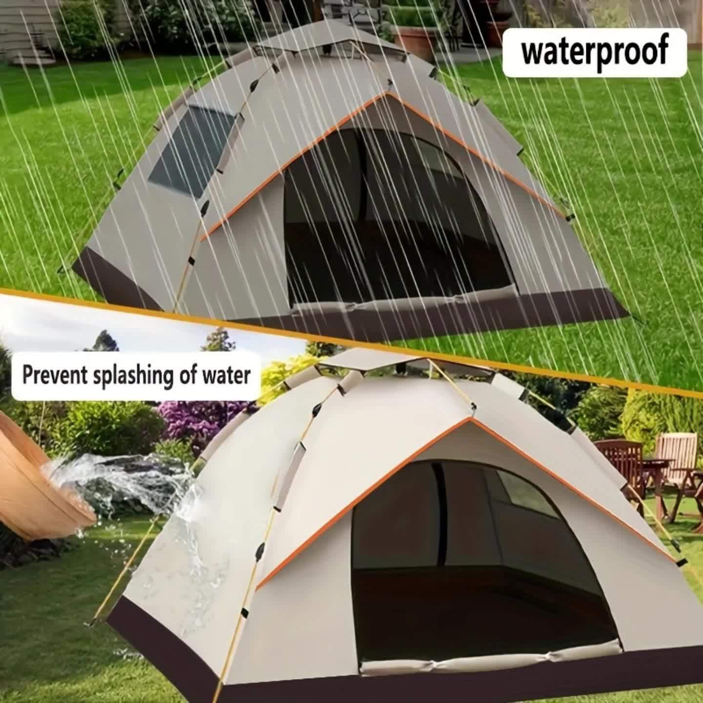 アウトドア旅行キャンプテント、自動クイックオープニングテント、釣りハイキング用のポータブル防雨日除けテント