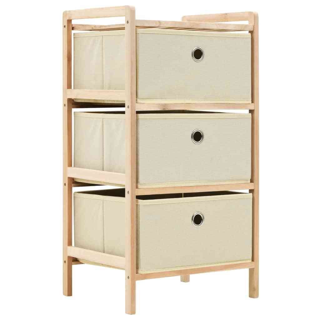 Storage Rack With 3 Nonwoven Baskets Cedar Storage Organizer Shelves, Storage Rack For Living Room, Bathroom, Office, Basement, Garage, Laundry Room, Utility Racks