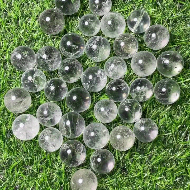 Hoxekle Bola mágica de cristal transparente Feng Shui de 1575in bolas de  cristal transparente de cuarzo natural esfera de bola curativa citada