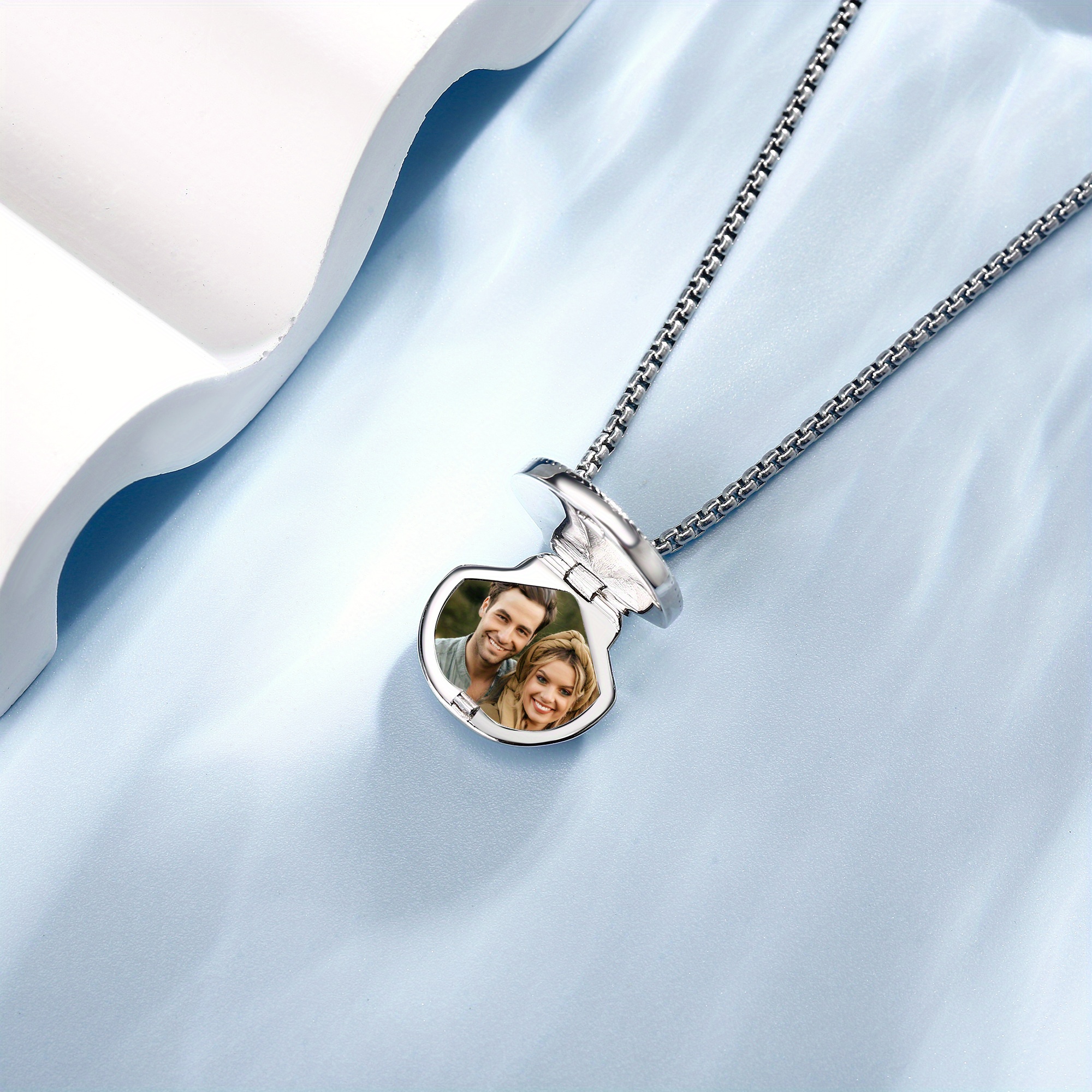 Synthetic Turquoise Seashell Locket Necklace