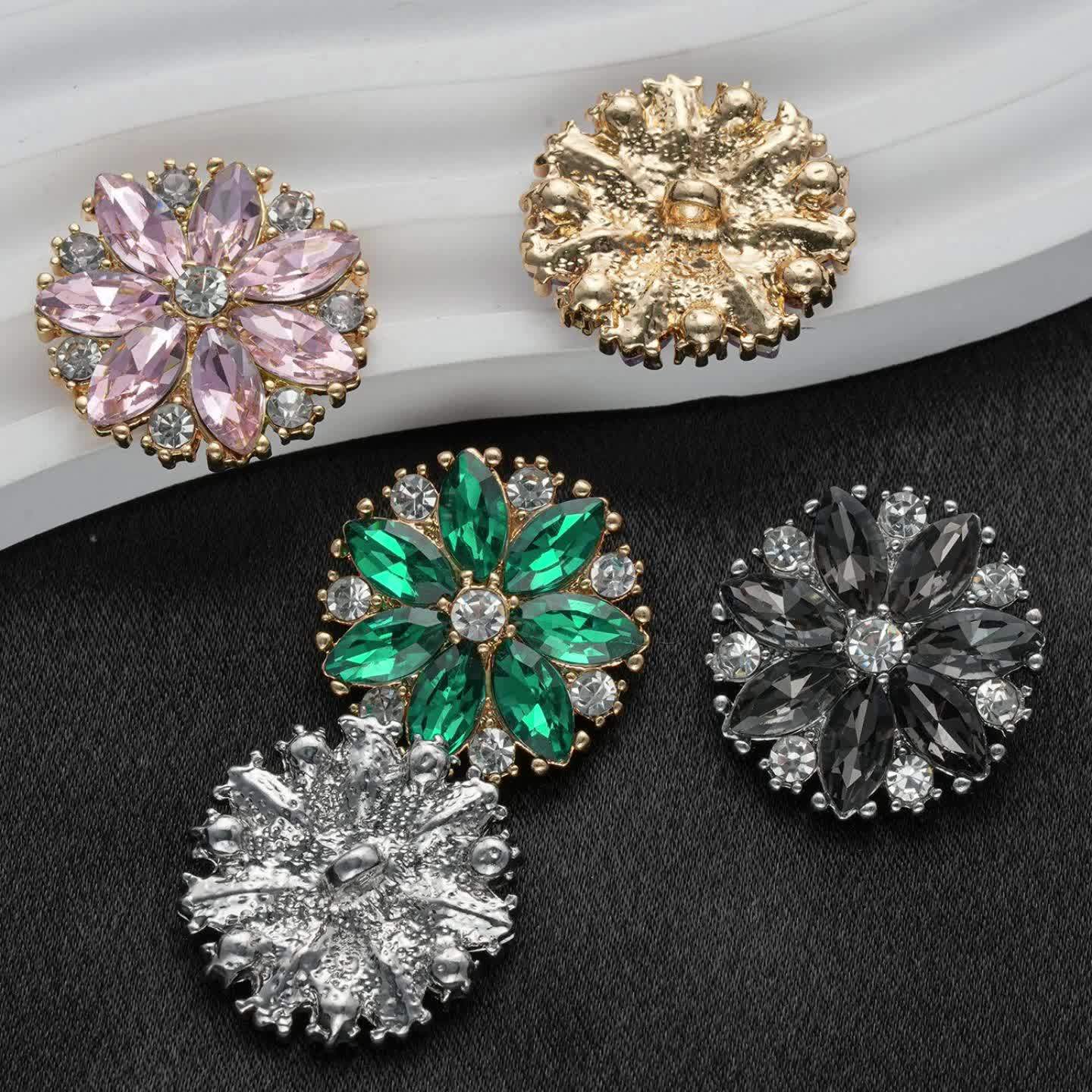 16 bottoni di perla, perline di strass, 3 misure, bottoni di perle artificiali, in stile retrò, per fai da te, fai da te, vestiti, cucito ( argento