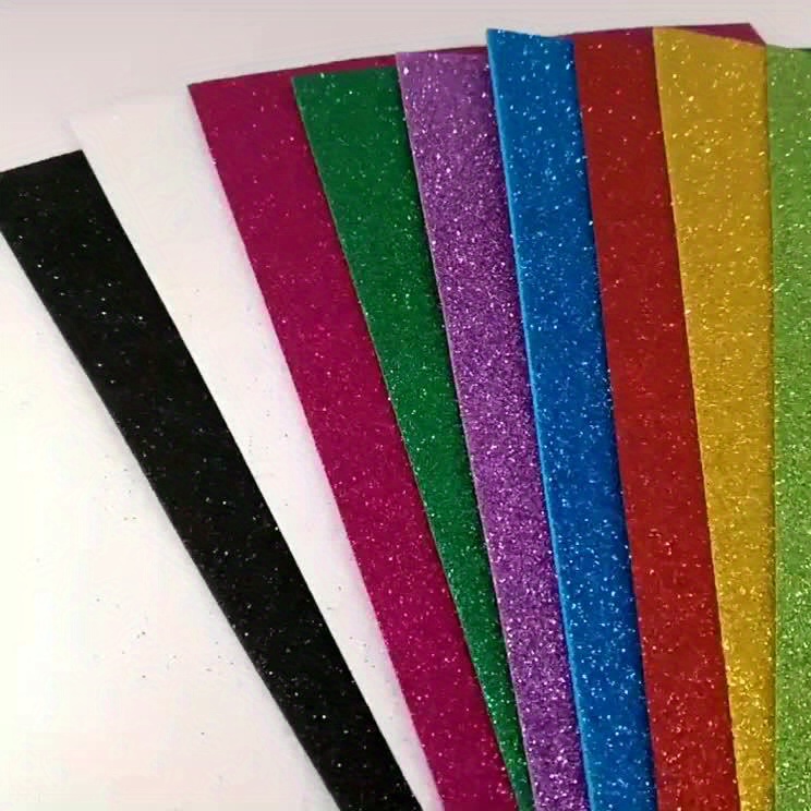 Powder Glitter Without Adhesive Eva Foam Paper Sponge Sheet - Temu