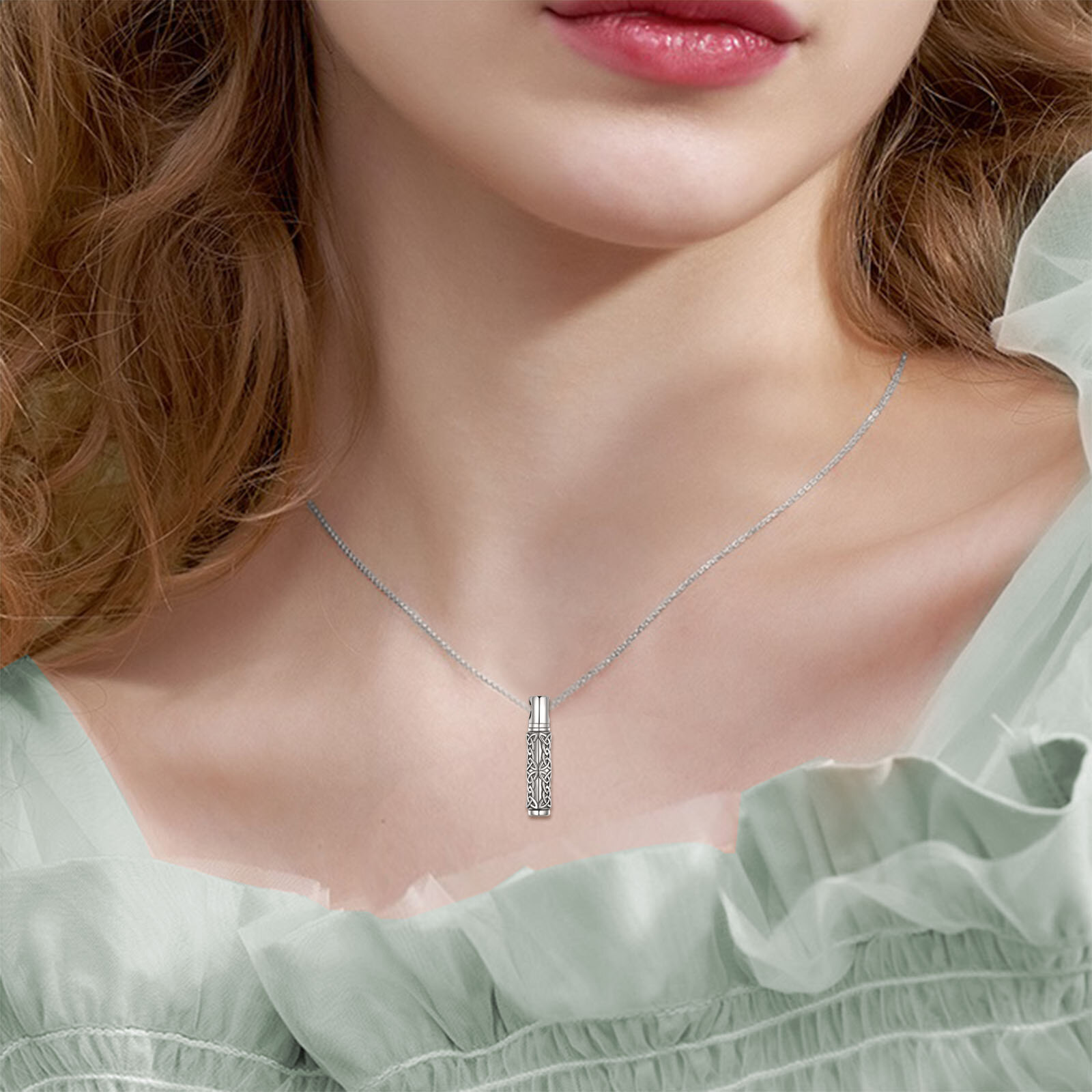 925 Sterling Silver Urn Necklace, Unisex Gift