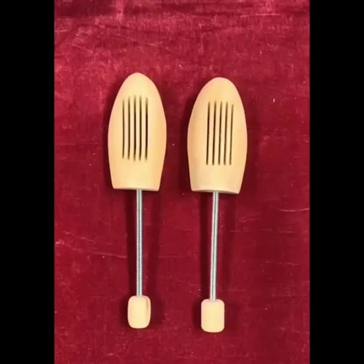 Solid Pine Shoe Trees, Set of Two with Shoehorn