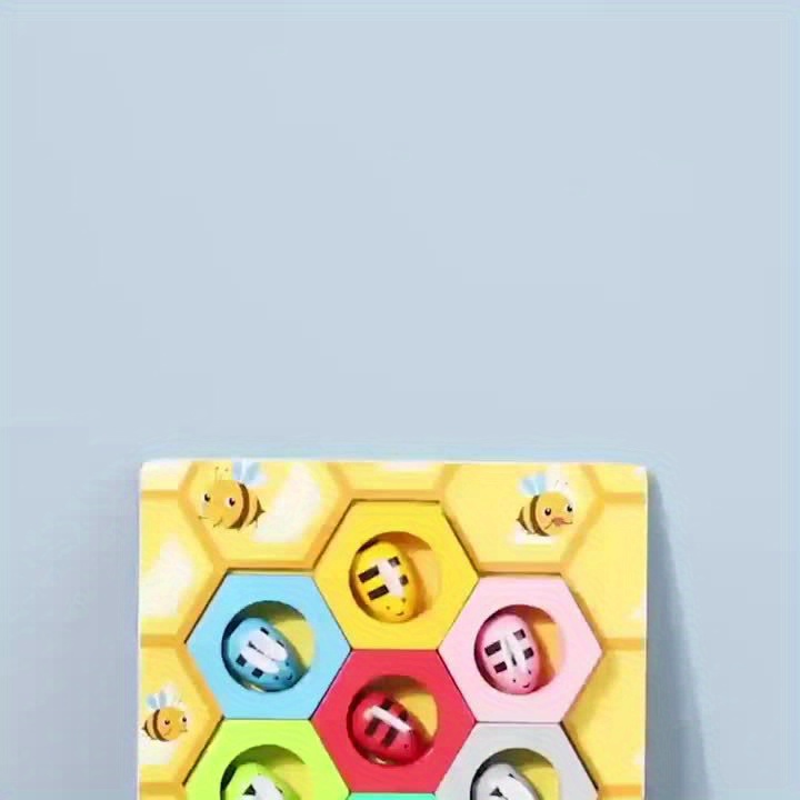 Kids Wooden Honeycomb Toy Montessori Recognition Teaching Aid