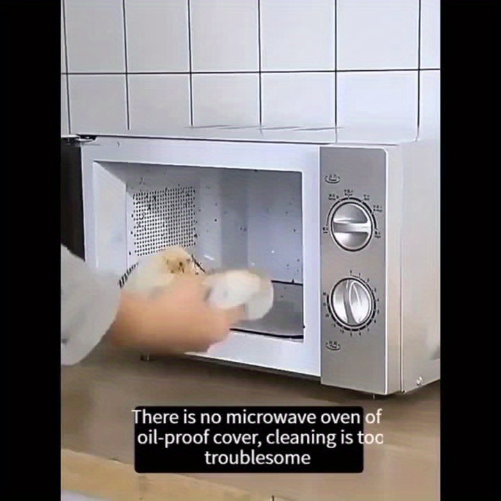 1pc Microwave Oven Splatter Guard Transparent Food Cover, Reusable