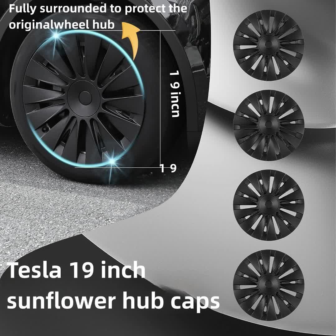 4pcs For MODEL Y Wheels - 19-inch Wheel Caps 48.26cmLeft And Right  Aerodynamic Symmetry Design Kit For Model Y Accessories 2021-2023