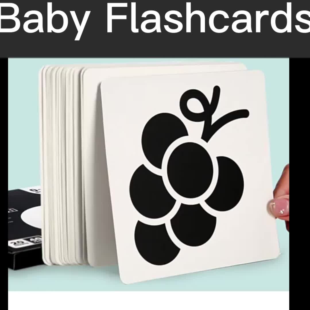 Carte flash de bébé à contraste élevé, 16pcs noir blanc coloré Stimulation  visuelle colorée carte d'activité d'apprentissage pour bébés nouveau-nés  nourrissons jouets cadeau
