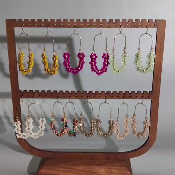 Women's Exquisite Artificial Crystal Flower Earrings, Perfect Gift