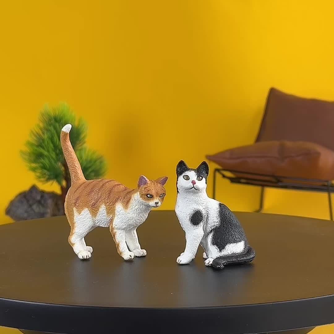 Siamese Cat Simulation Model Desk Decoration Toy