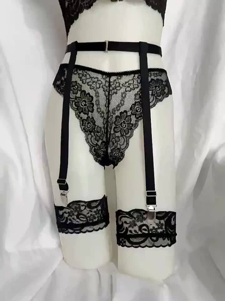 STYGIFT Women's 6 Straps Garter Belt Black Super Elastic Suspender Extender  Belt for Thigh Highs Stockings - Size S : : Clothing, Shoes &  Accessories