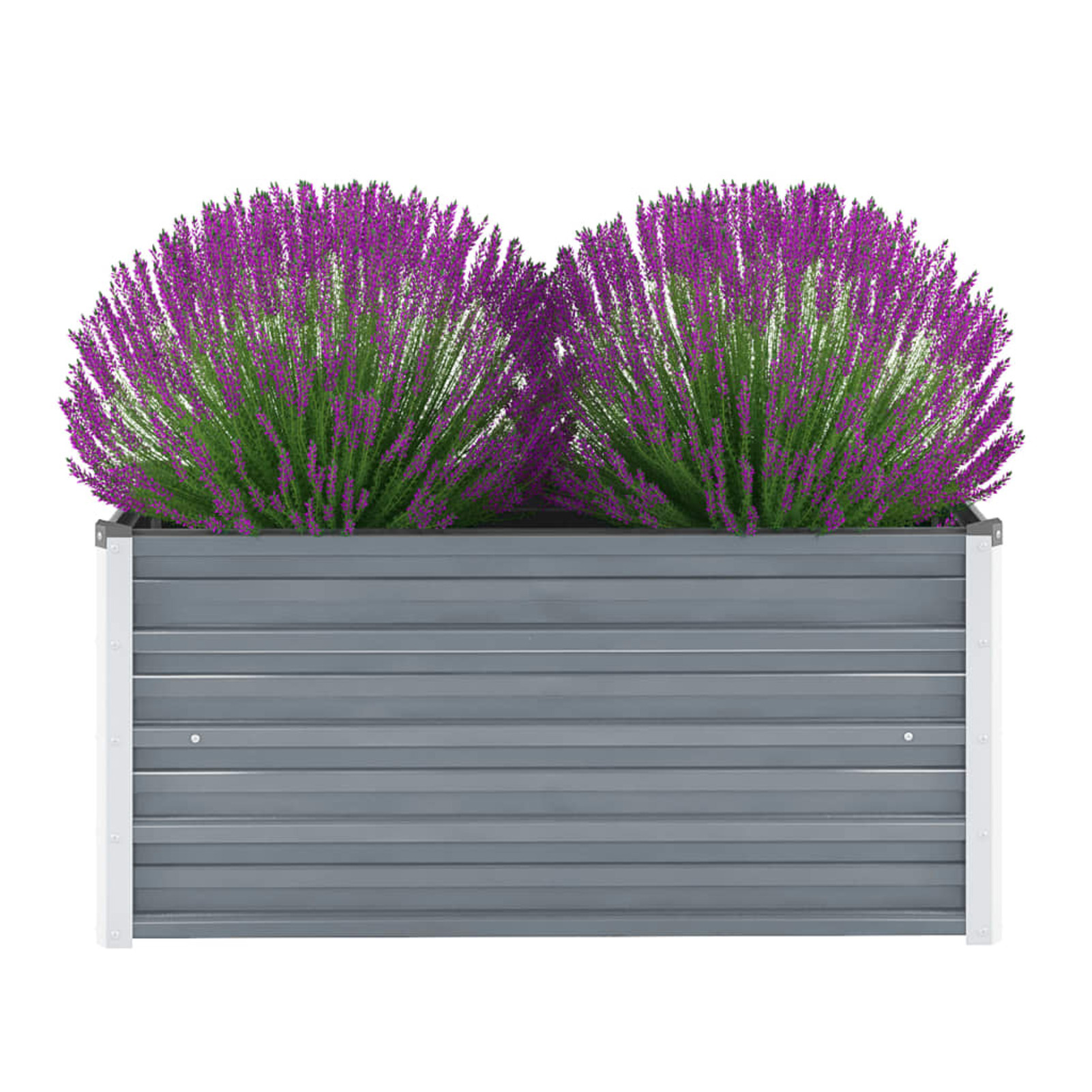 Garden Raised Bed Galvanized Steel 100x40x45 Cm Gray