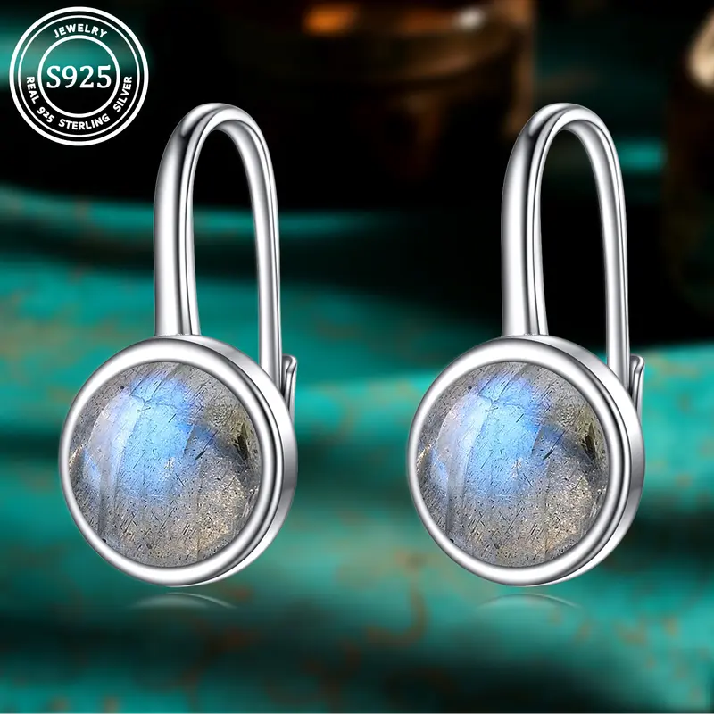 925 sterling   labradorite earrings for women Product details 3