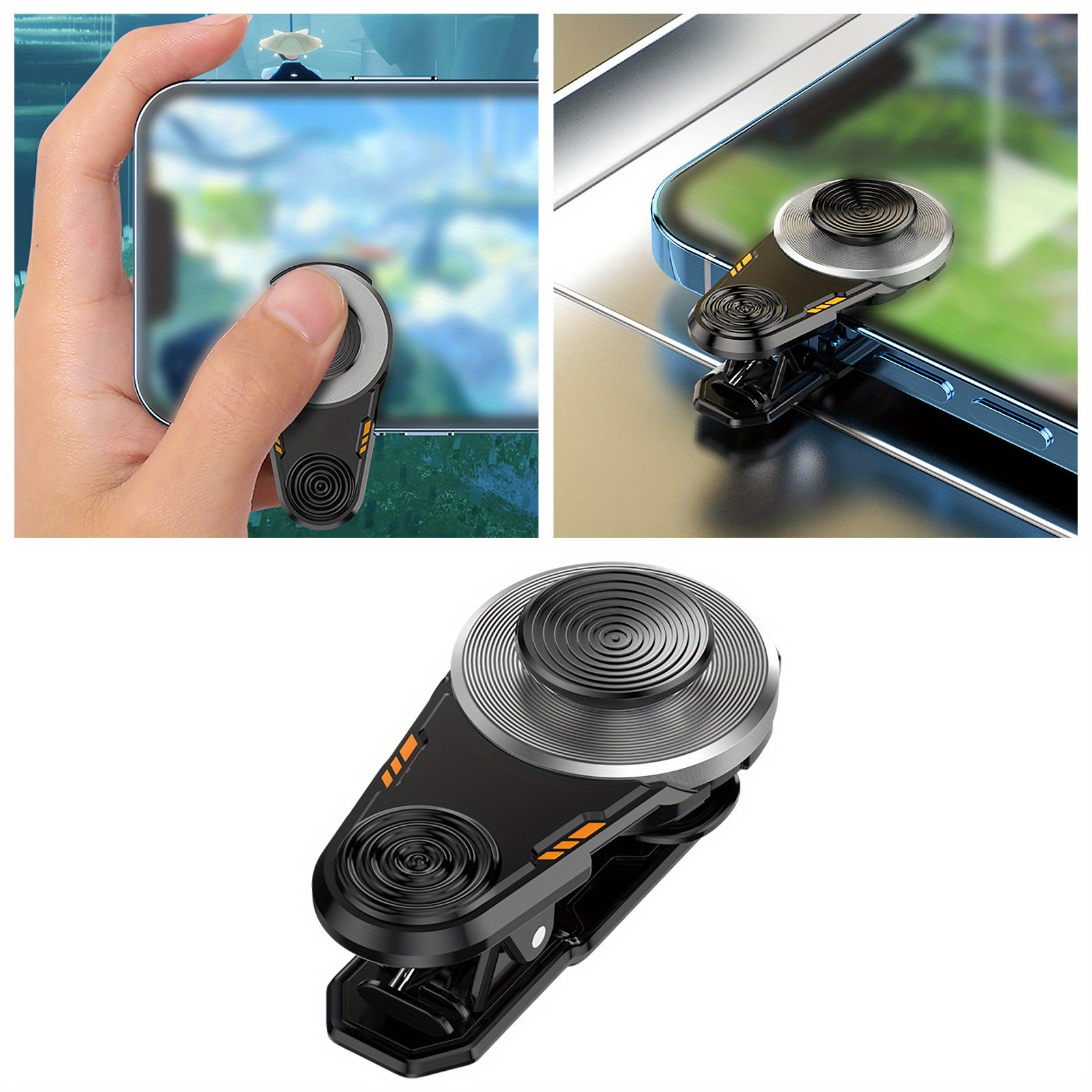 mobile game controller with , compatible with iphone, ipad, phones, tablets - , for gaming & presentations - ios/ compatible accessory, game controller for phone, gaming accessory, tech gift item, , modern aesthetic, precise controls, durable construction, touchscreen control, ergonomic grip, smooth operation, tech enthusiasts details 1