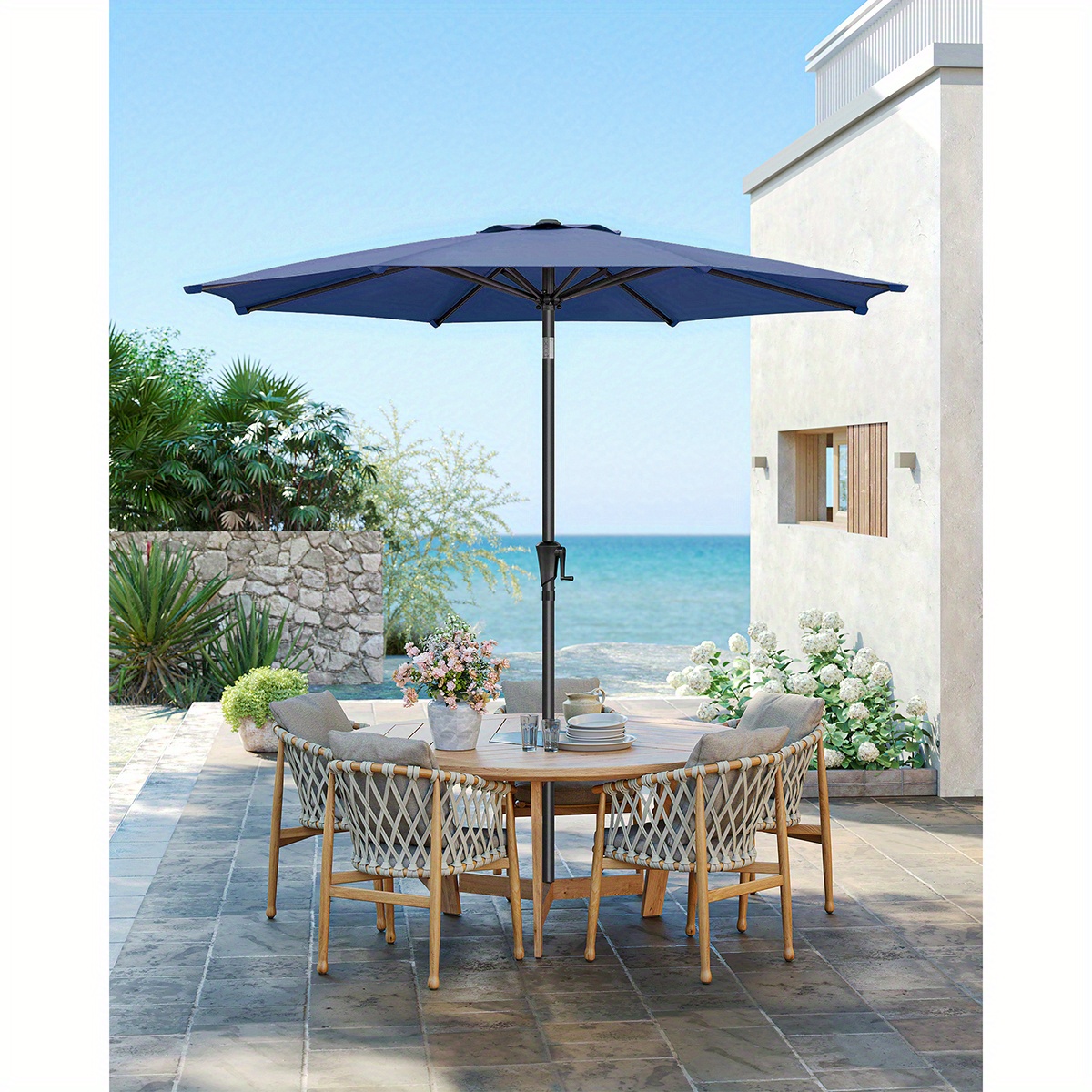 brown patio umbrella free shipping Best Choice Products Heavy-Duty Outdoor Market Patio Umbrella with Push Button Tilt, Easy Crank Lift, Tan