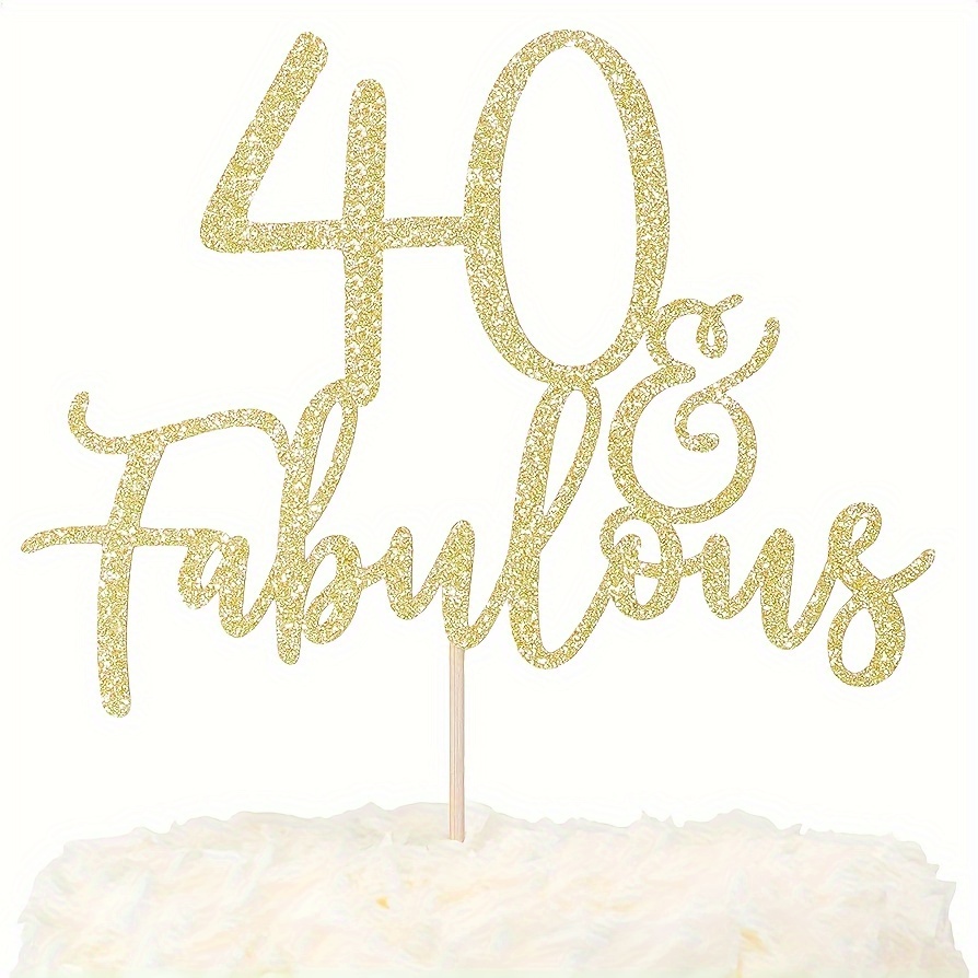 Banda para cumpleaños de 40 años: banda de cumpleaños número 40 con  purpurina color oro rosa para cumpleaños n.° 40; cumpleaños «40 &  Fabulous»;